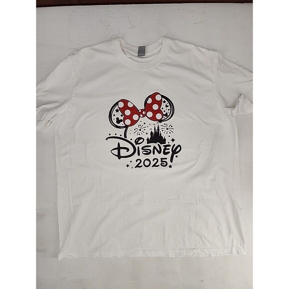 2025 Disney Minnie Mouse White T Shirt Matching Family Vacation Cotton Size XXL - Picture 2 of 4